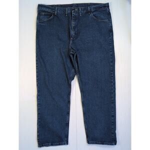 Wrangler Jeans Men’s 44x30 (M 43x30) Relaxed Fit Blue Denim Straight Leg Casual